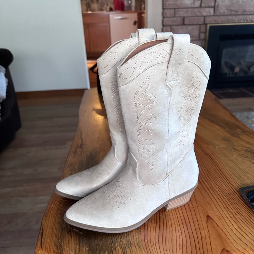 Suede Cowboy Boots